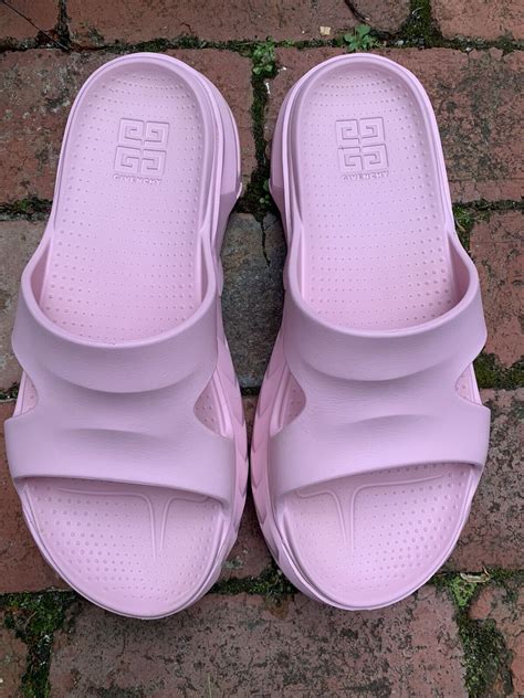 givenchy slides pink and black|givenchy marshmallow slides 35.